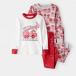 Carter's Fire Truck Pajama Set - Red and White